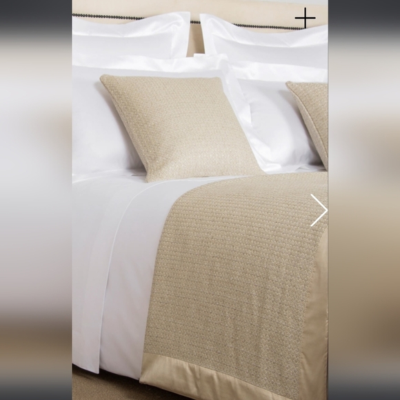 One In STOCK! Frette Luxe Luminescent Tweeds Savage Beige Throw Retail 2,950 Eur - Picture 1 of 13